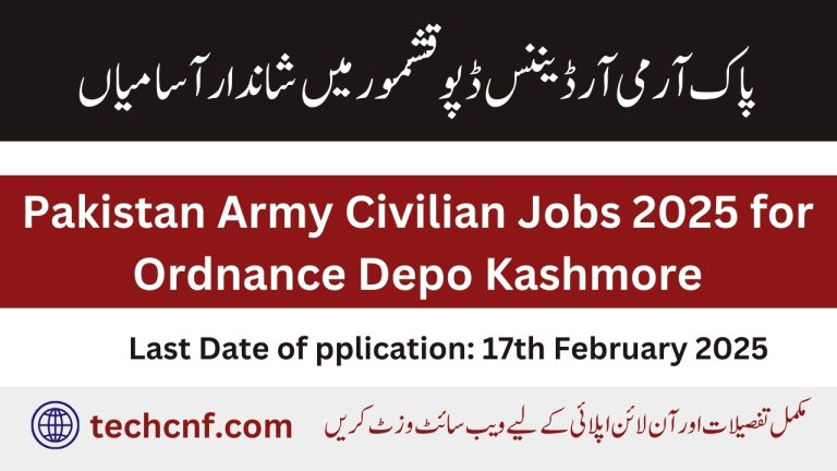 Pak Army Ordnance Depot Kashmore JObs 2025